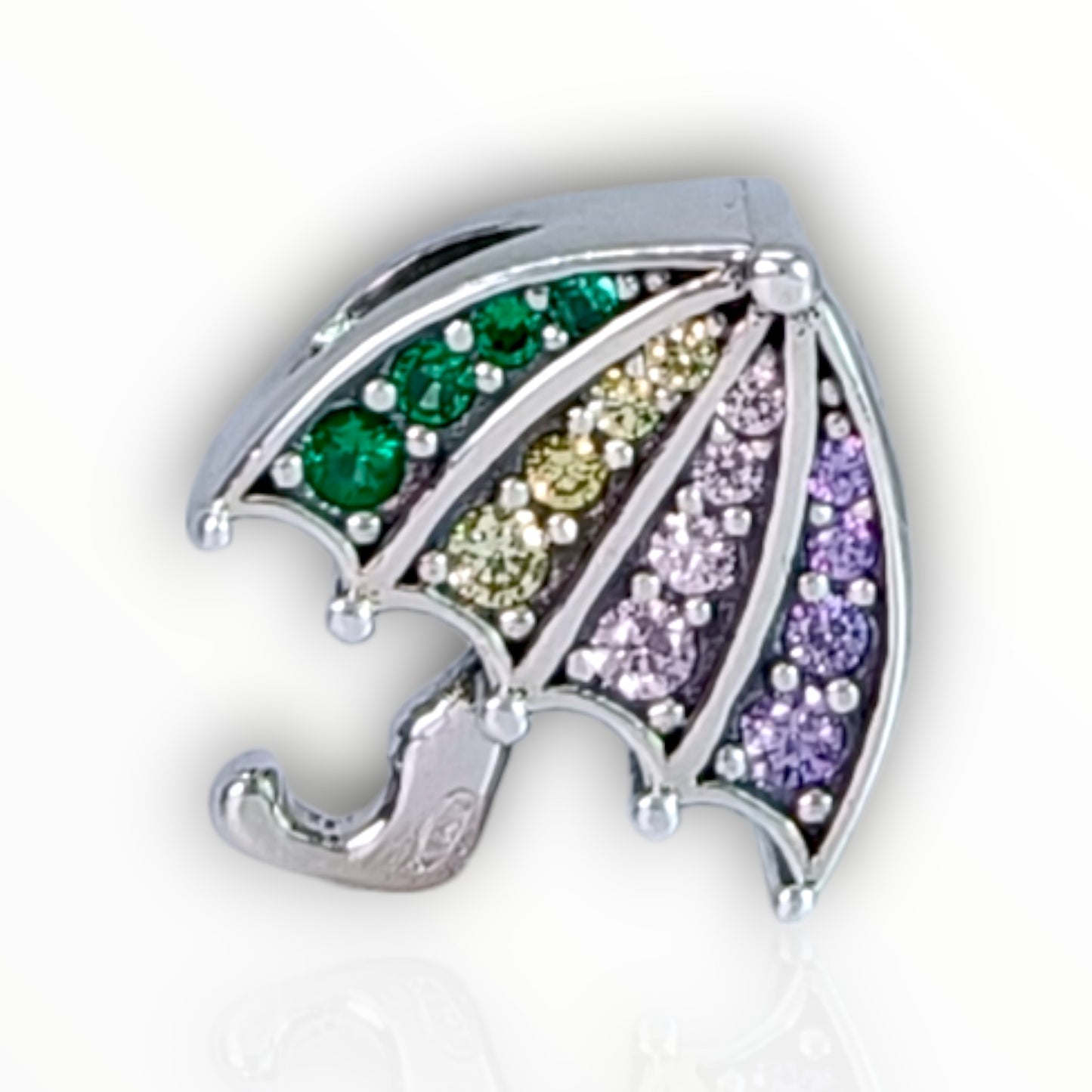 Talisman/Charm din argint - umbrelă multicoloră