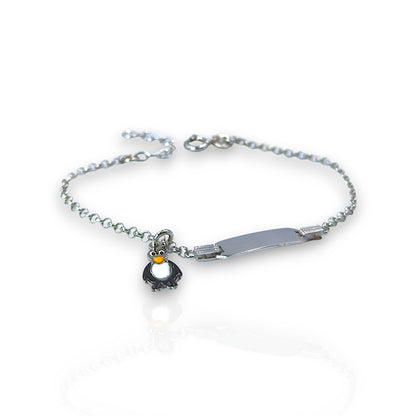 Brățară din argint copii pinguin