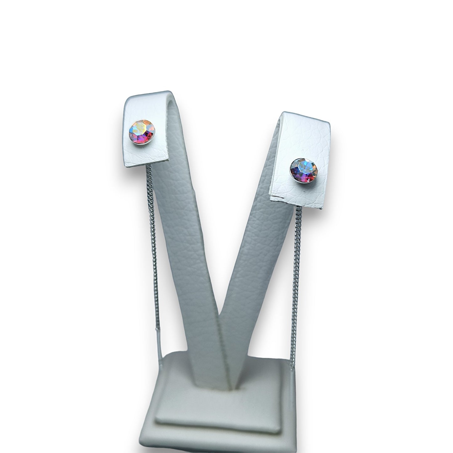 Cercei din argint cu cristale Swarovski, multicolor