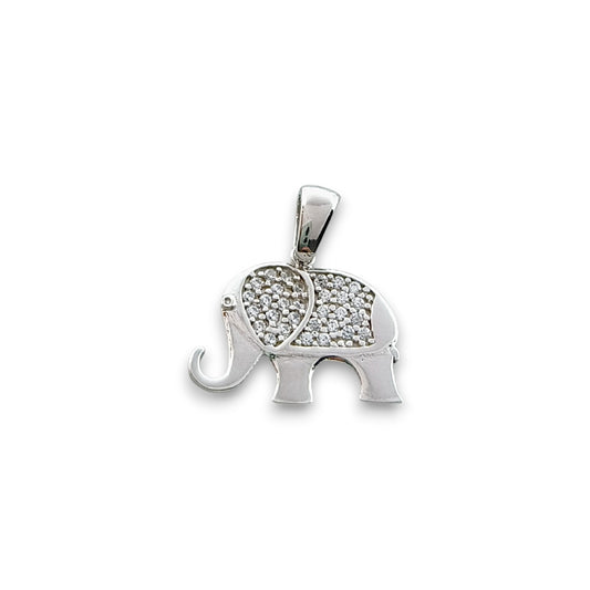 p[andantiv din argint elefant pietre albe