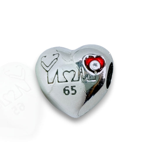 Talisman/Charm din argint - bătăile inimii/heart